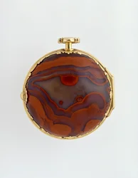 Gold and Agate Pair-Cased Verge Watch, c.1760